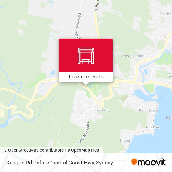 Kangoo Rd before Central Coast Hwy map