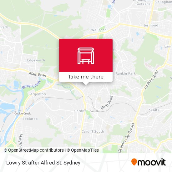 Lowry St after Alfred St map