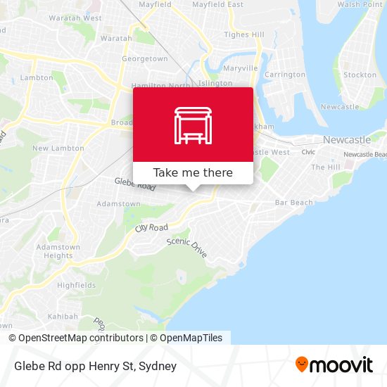 Glebe Rd opp Henry St map