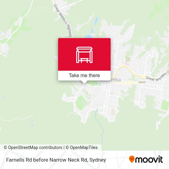 Farnells Rd before Narrow Neck Rd map