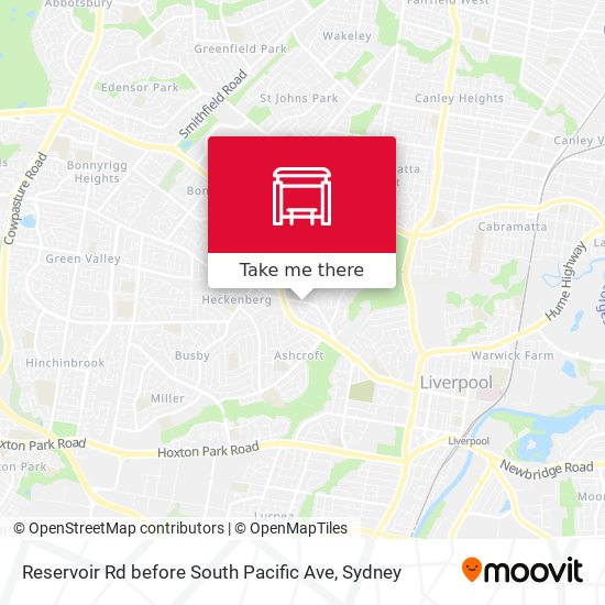Reservoir Rd before South Pacific Ave map