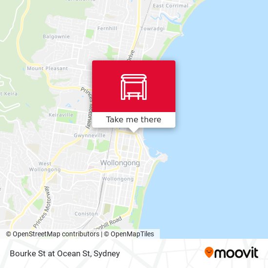 Bourke St at Ocean St map