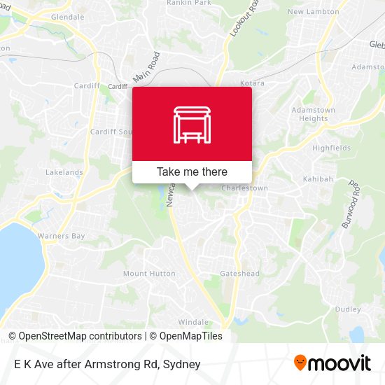 E K Ave after Armstrong Rd map
