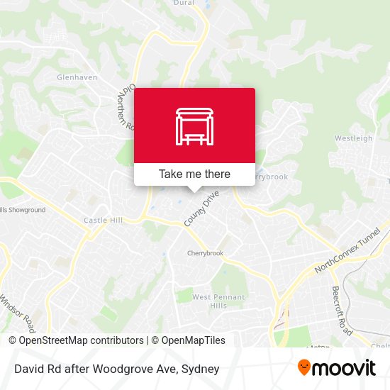 David Rd after Woodgrove Ave map