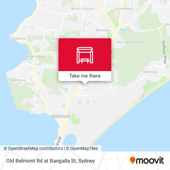 Old Belmont Rd at Bangalla St map