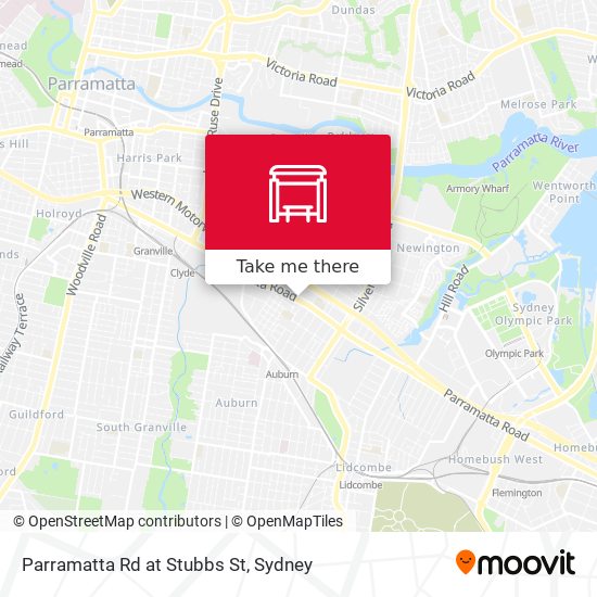 Parramatta Rd at Stubbs St map