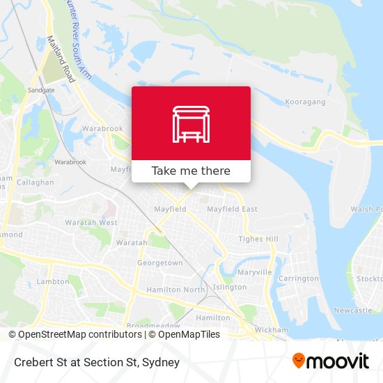 Crebert St at Section St map