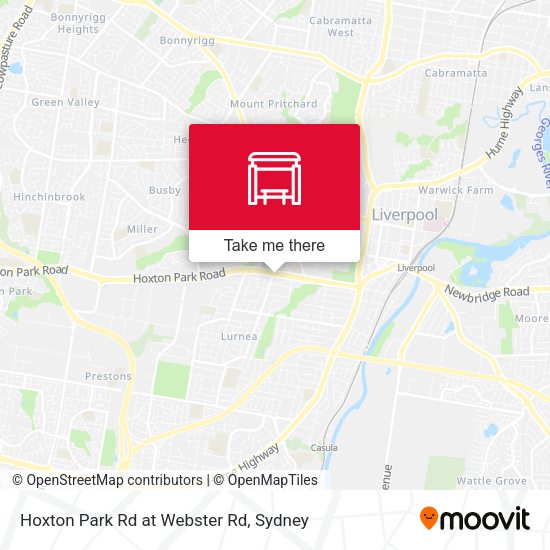 Hoxton Park Rd at Webster Rd map