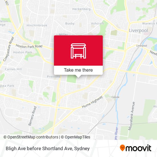 Bligh Ave before Shortland Ave map