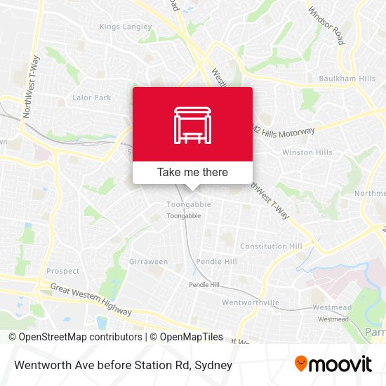Wentworth Ave before Station Rd map