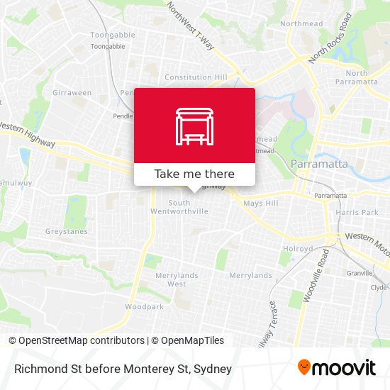 Richmond St before Monterey St map