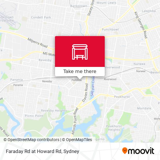 Mapa Faraday Rd at Howard Rd