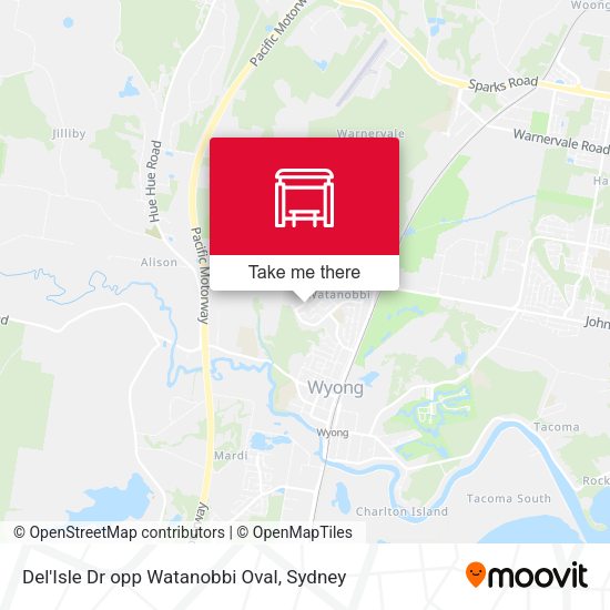 Del'Isle Dr opp Watanobbi Oval map
