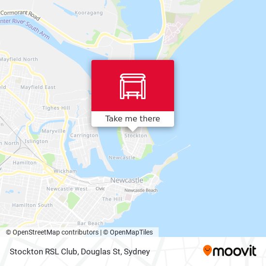Stockton RSL Club, Douglas St map