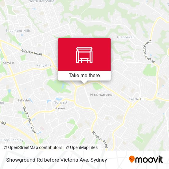 Showground Rd before Victoria Ave map