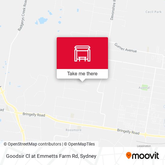 Goodsir Cl at Emmetts Farm Rd map