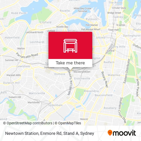 Newtown Station, Enmore Rd, Stand A map