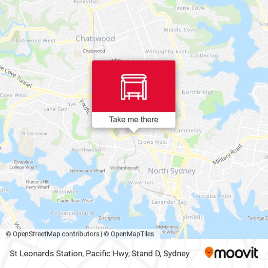 St Leonards Station, Pacific Hwy, Stand D map
