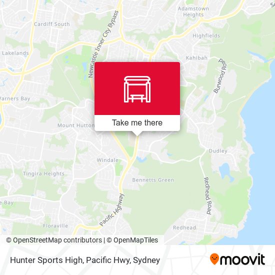 Hunter Sports High, Pacific Hwy map