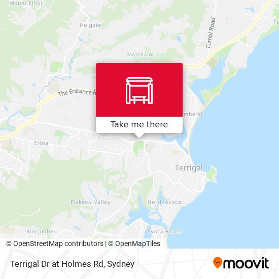 Terrigal Dr at Holmes Rd map