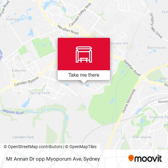 Mt Annan Dr opp Myoporum Ave map