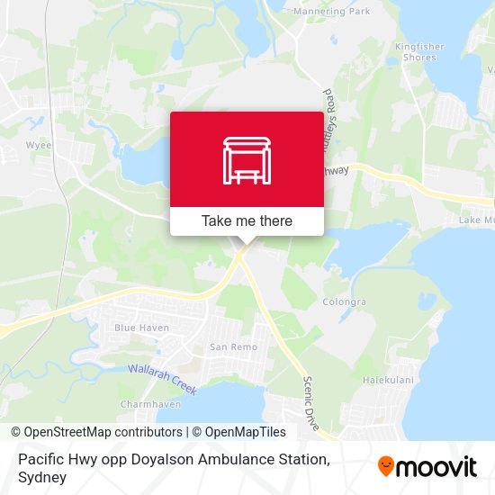 Pacific Hwy opp Doyalson Ambulance Station map