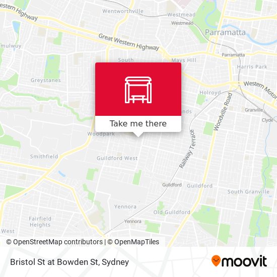 Bristol St at Bowden St map