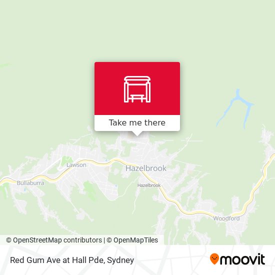 Red Gum Ave at Hall Pde map