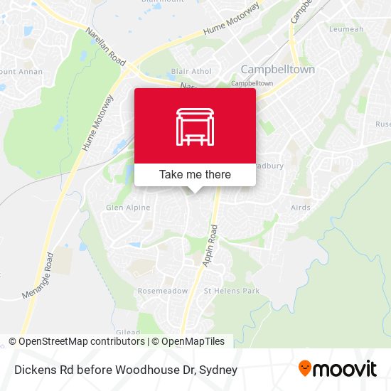 Dickens Rd before Woodhouse Dr map