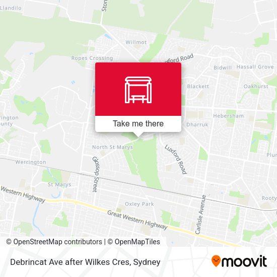 Debrincat Ave after Wilkes Cres map