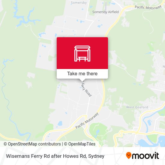 Wisemans Ferry Rd after Howes Rd map