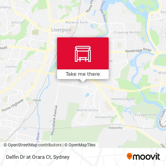 Delfin Dr at Orara Ct map
