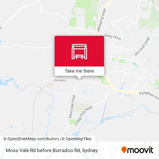Moss Vale Rd before Burradoo Rd map