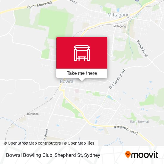 Bowral Bowling Club, Shepherd St map