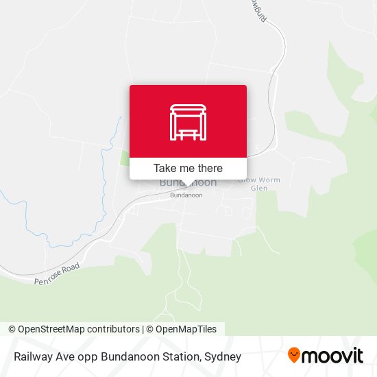 Mapa Railway Ave opp Bundanoon Station