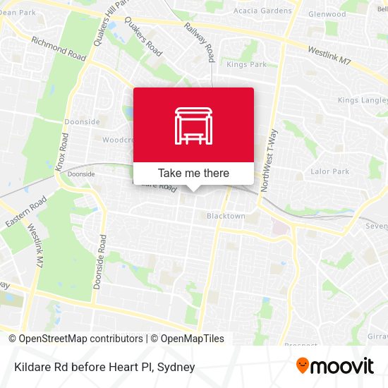 Kildare Rd before Heart Pl map