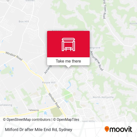 Milford Dr after Mile End Rd map