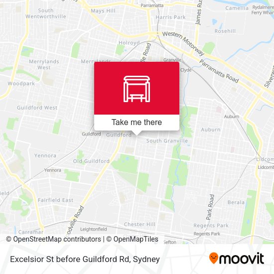 Excelsior St before Guildford Rd map