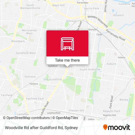 Woodville Rd after Guildford Rd map