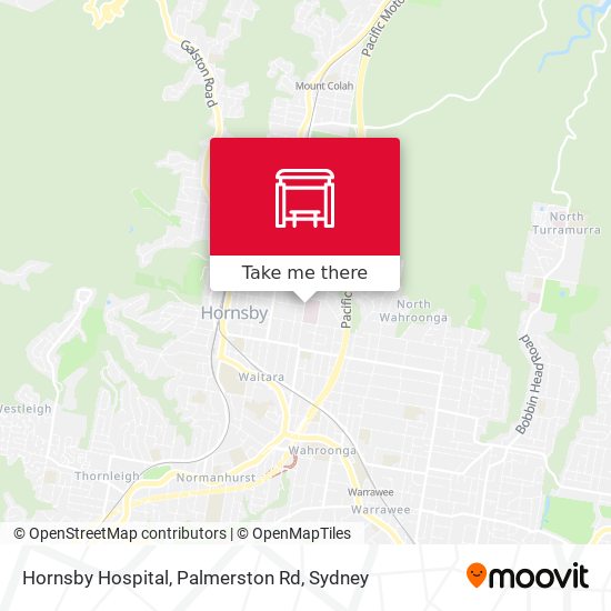 Mapa Hornsby Hospital, Palmerston Rd