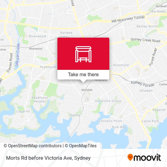 Morts Rd before Victoria Ave map