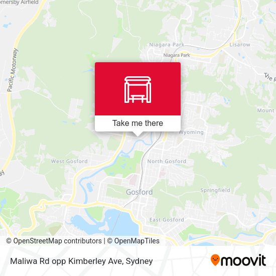 Maliwa Rd opp Kimberley Ave map