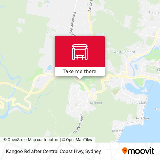 Kangoo Rd after Central Coast Hwy map