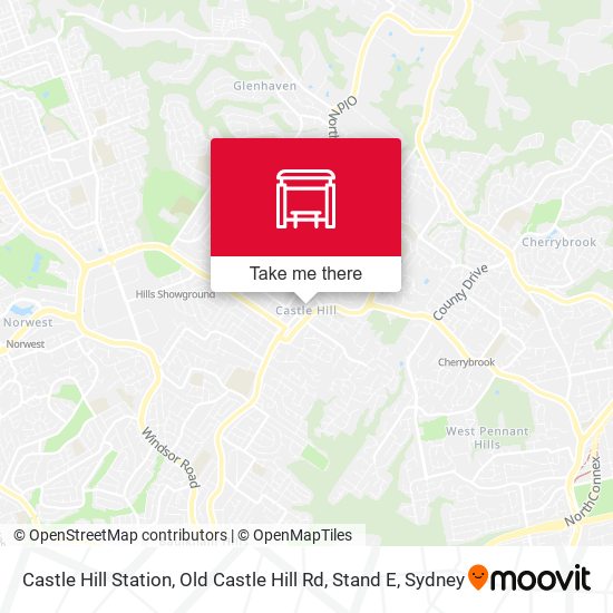 Mapa Castle Hill Station, Old Castle Hill Rd, Stand E