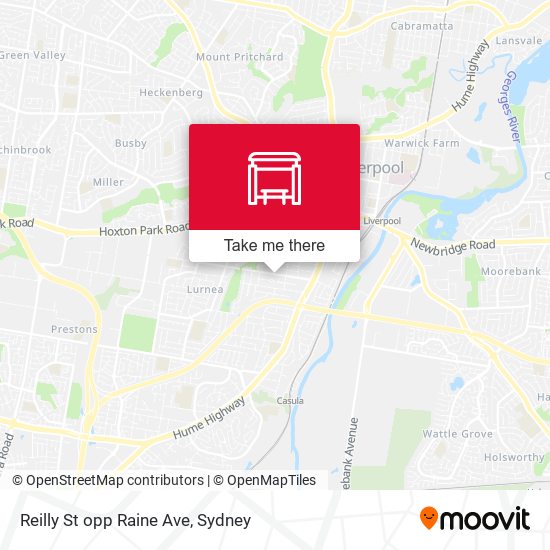 Reilly St opp Raine Ave map