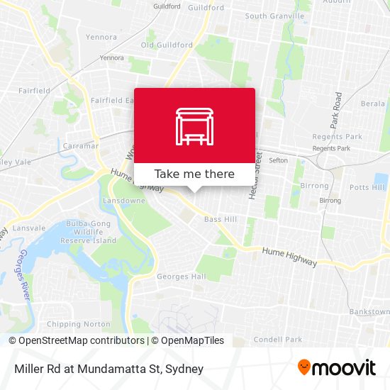Miller Rd at Mundamatta St map