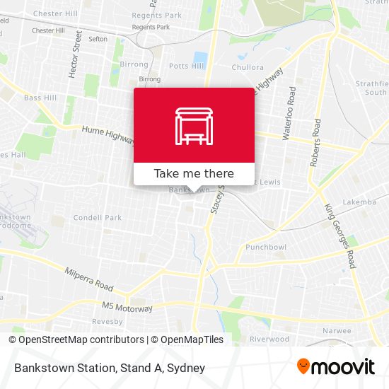 Bankstown Station, Stand A map