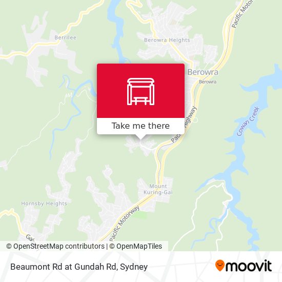 Beaumont Rd at Gundah Rd map