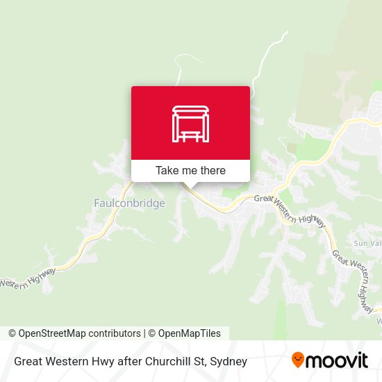 Great Western Hwy after Churchill St map
