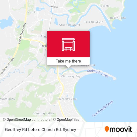 Geoffrey Rd before Church Rd map